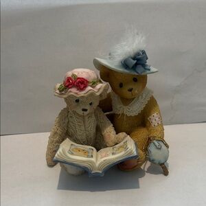 Cherished Teddies Pink and Blue Hat Figurine